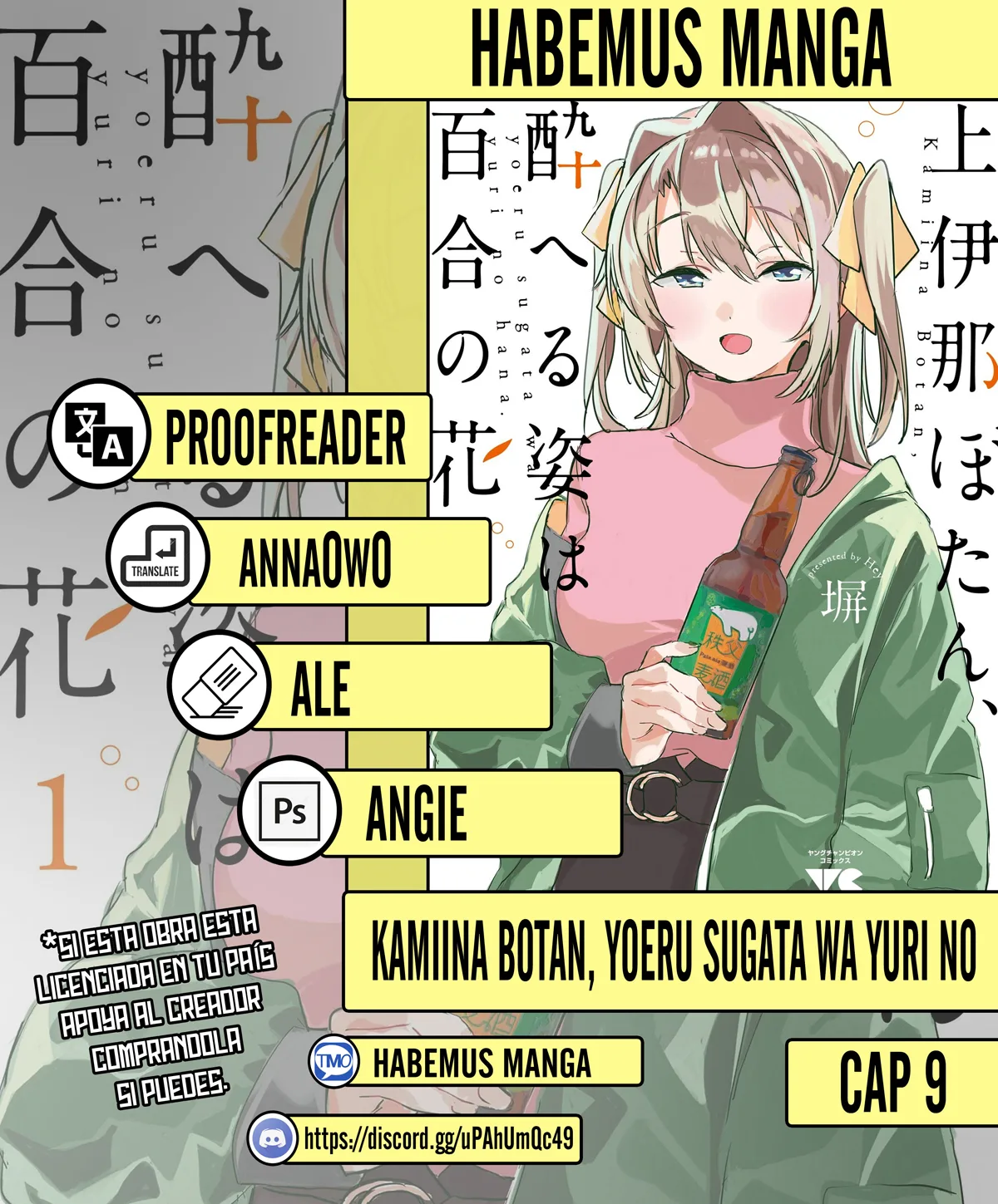 Botan Kamiina Florece Completamente Cuando bebe capítulo 9 página 1